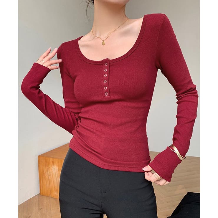 カップ付きリブニットトップス暖かインナー | SUNSHINE CLOSET | 詳細画像16 