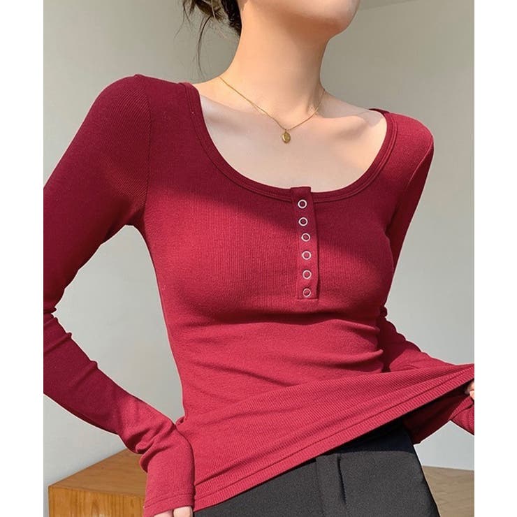 カップ付きリブニットトップス暖かインナー | SUNSHINE CLOSET | 詳細画像17 