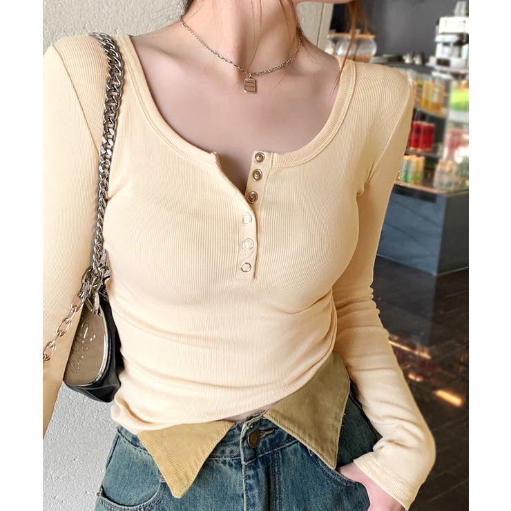 カップ付きリブニットトップス暖かインナー | SUNSHINE CLOSET | 詳細画像8 