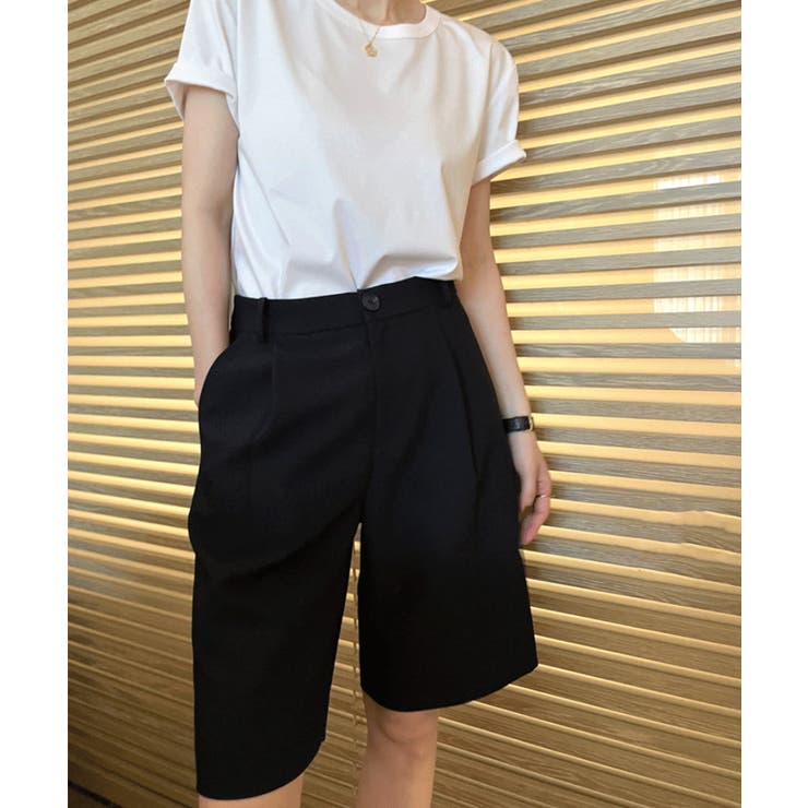 タックショートパンツ ハイウエスト 美脚 | SUNSHINE CLOSET | 詳細画像4 