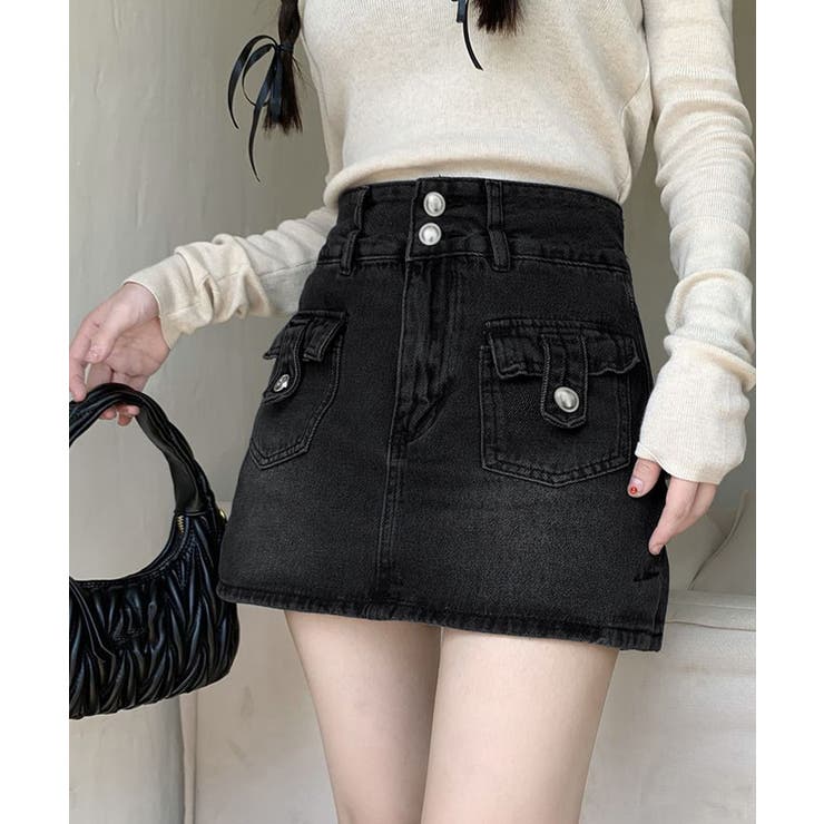 キュロットデニムスカート ハイウエスト | SUNSHINE CLOSET | 詳細画像1 