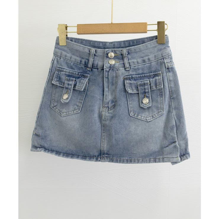 A DETACHER ハイウエスト デニム キュロット スカート パンツ 8 A