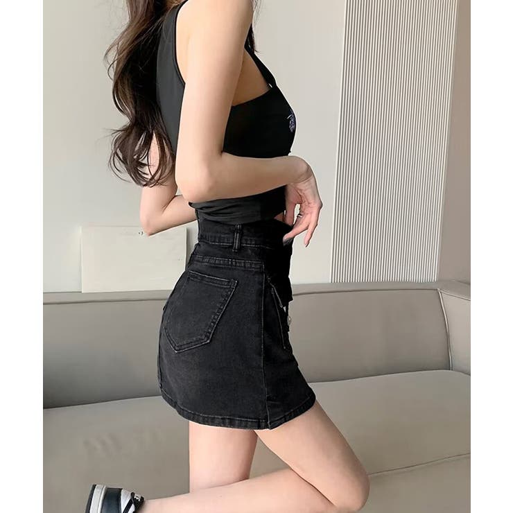 キュロットデニムスカート ハイウエスト | SUNSHINE CLOSET | 詳細画像3 