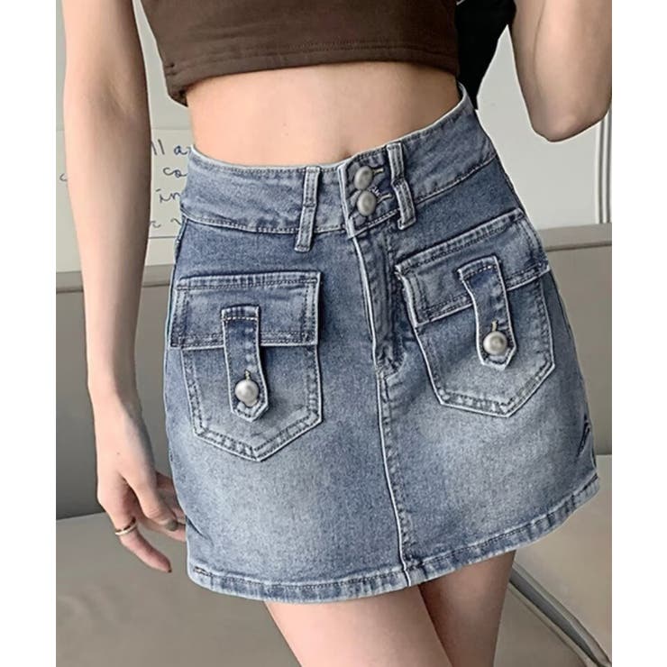 キュロットデニムスカート ハイウエスト[品番：AGCW0005794]｜SUNSHINE