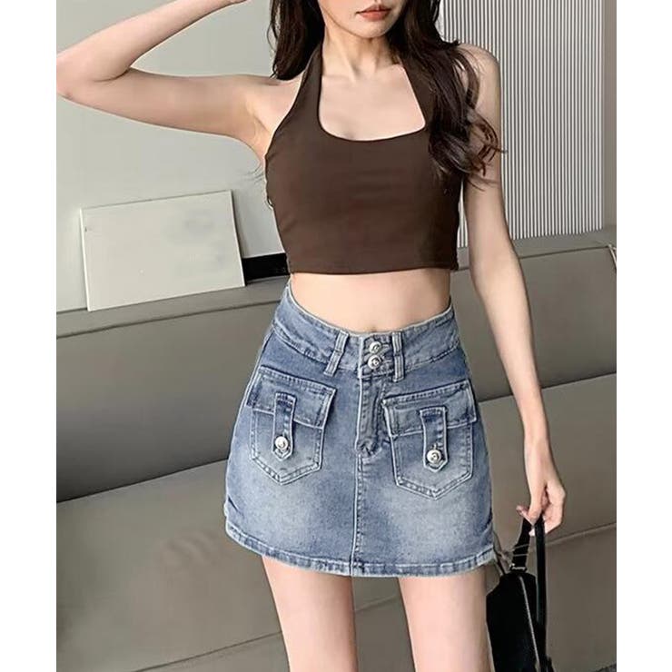 シャネル　キュロットデニムスカート 36サイズ キュロットデニムスカート ハイウエスト[品番：AGCW0005794