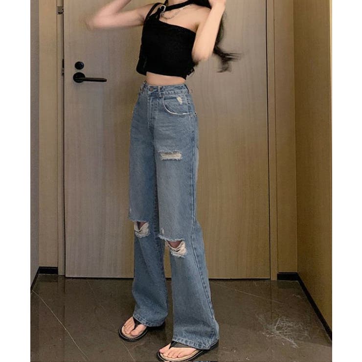 ダメージデニムパンツ レディースおしゃれ | SUNSHINE CLOSET | 詳細画像11 