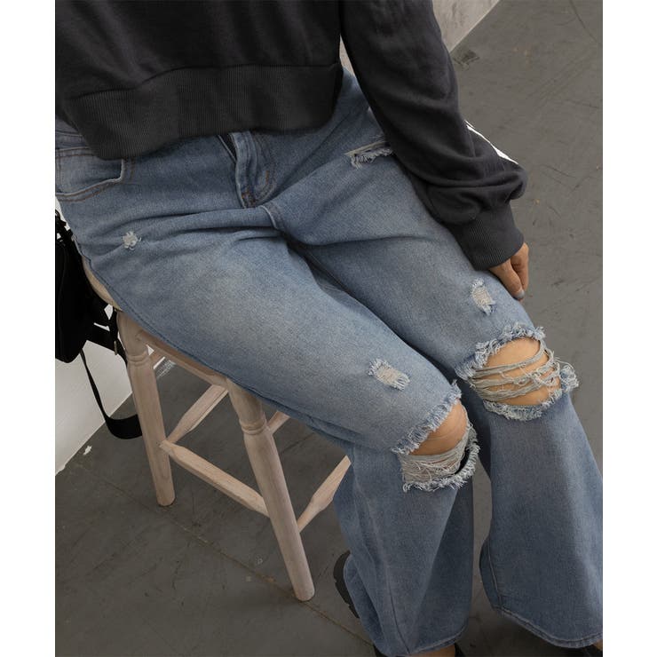 ダメージデニムパンツ レディースおしゃれ | SUNSHINE CLOSET | 詳細画像17 