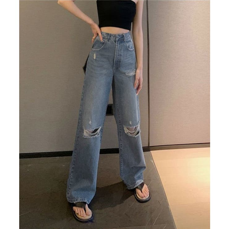 ダメージデニムパンツ レディースおしゃれ | SUNSHINE CLOSET | 詳細画像9 