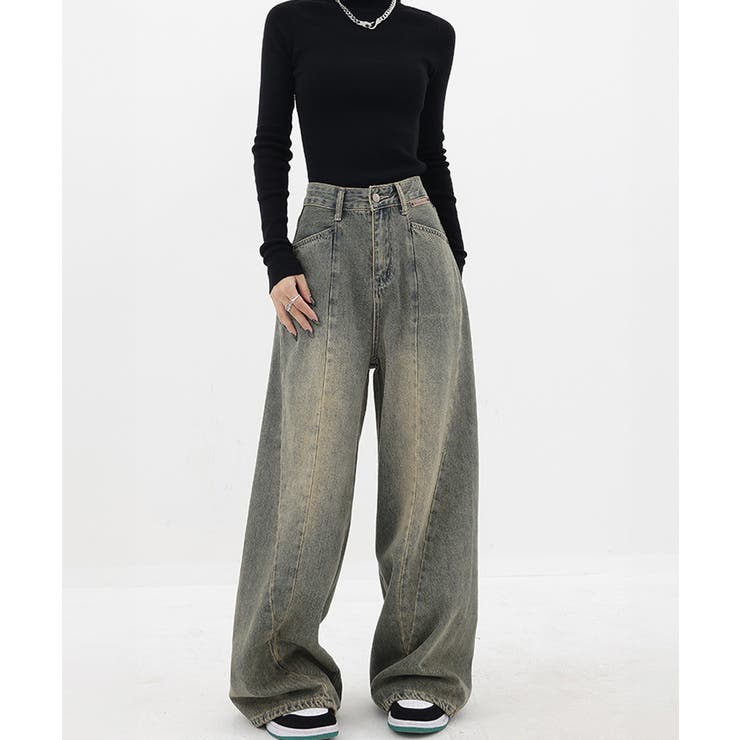 ヴィンテージ風ワイドデニムパンツ美脚 | SUNSHINE CLOSET | 詳細画像15 