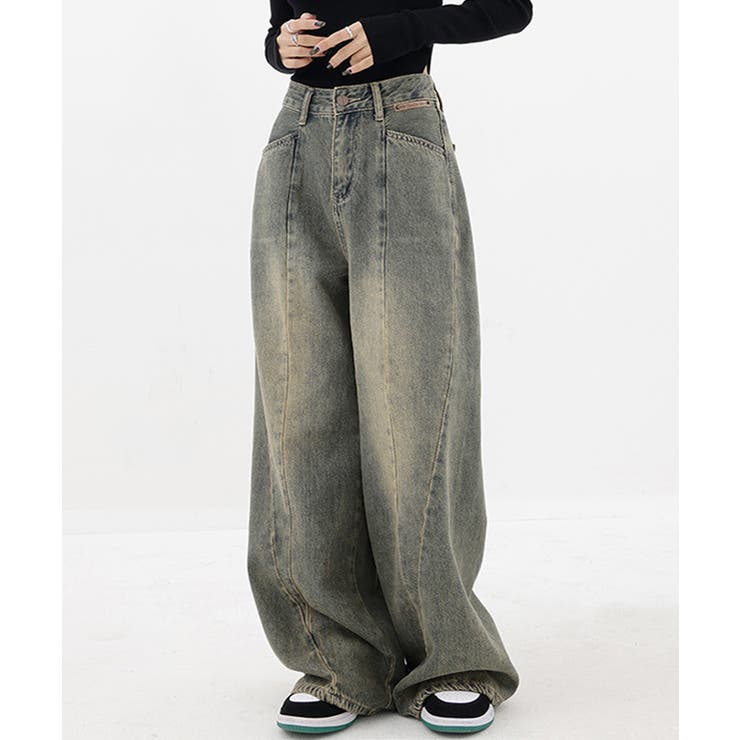 ヴィンテージ風ワイドデニムパンツ美脚 | SUNSHINE CLOSET | 詳細画像16 