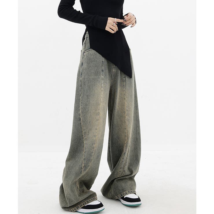 ヴィンテージ風ワイドデニムパンツ美脚 | SUNSHINE CLOSET | 詳細画像17 