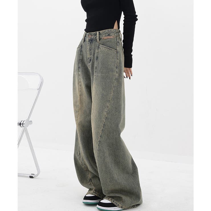 ヴィンテージ風ワイドデニムパンツ美脚 | SUNSHINE CLOSET | 詳細画像19 