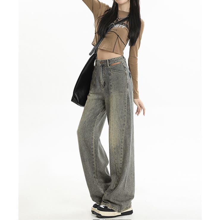 ヴィンテージ風ワイドデニムパンツ美脚 | SUNSHINE CLOSET | 詳細画像21 