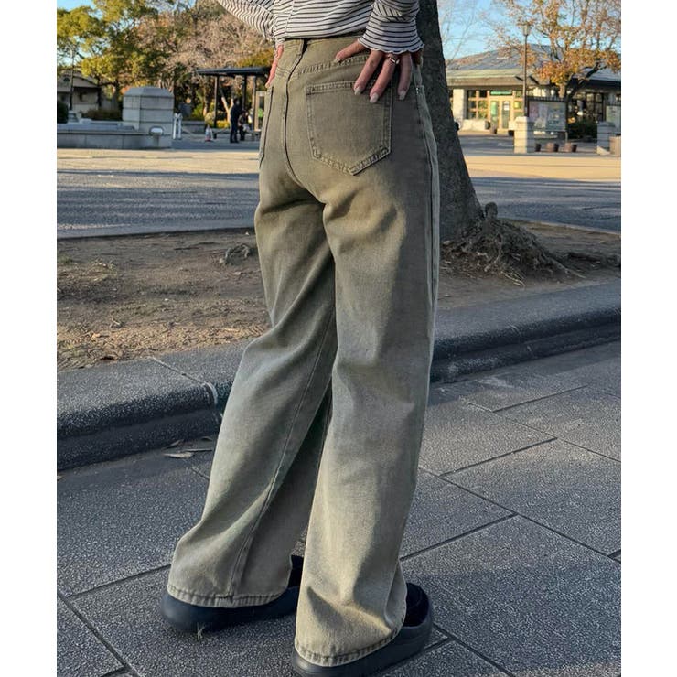 ヴィンテージ風ワイドデニムパンツ美脚 | SUNSHINE CLOSET | 詳細画像4 