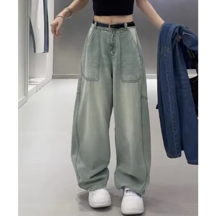 バギーデニムパンツ レディース レトロ風 | SUNSHINE CLOSET | 詳細画像3 