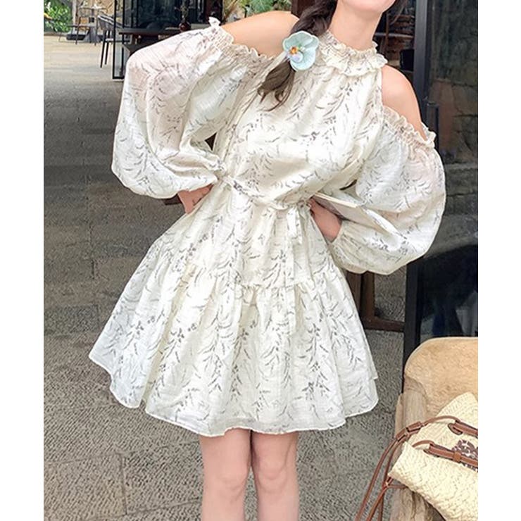 オフショルダー ティアードミニワンピース | SUNSHINE CLOSET | 詳細画像10 