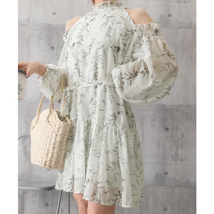 ワンピース yilon TIERED MINI OP YILON TIERED MINI OP Ivory