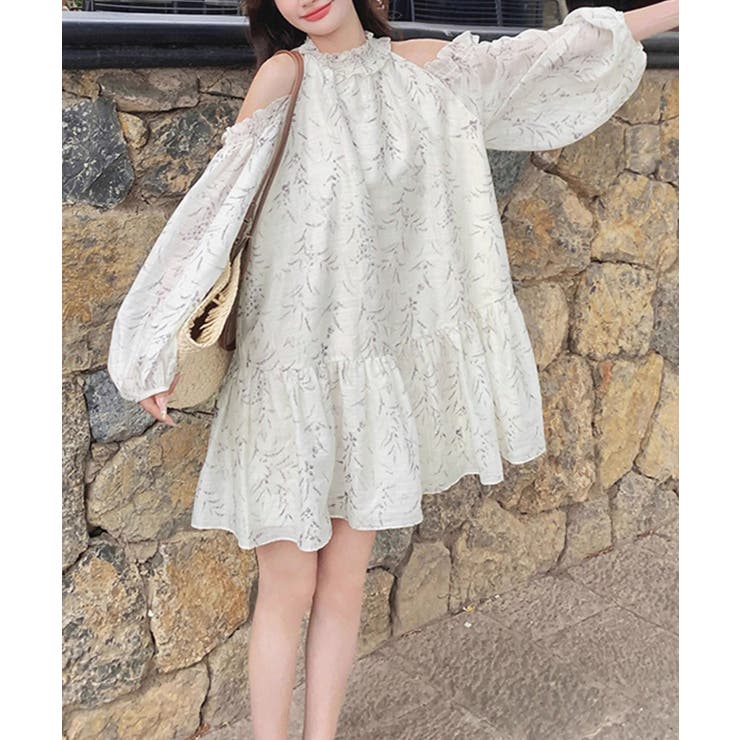 オフショルダー ティアードミニワンピース | SUNSHINE CLOSET | 詳細画像5 