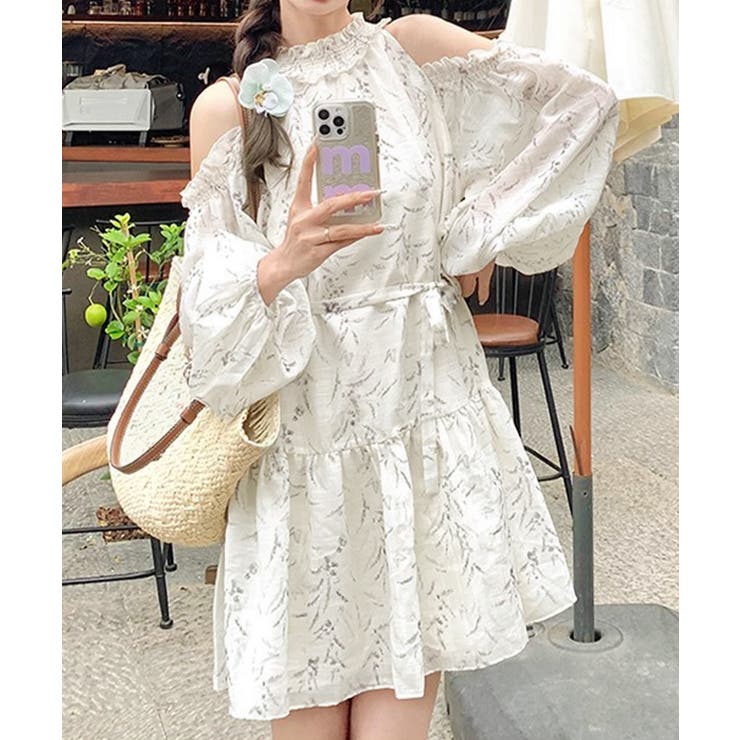 オフショルダー ティアードミニワンピース | SUNSHINE CLOSET | 詳細画像8 