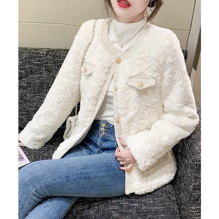 中綿入りファージャケット秋冬ボアアウター | SUNSHINE CLOSET | 詳細画像14 