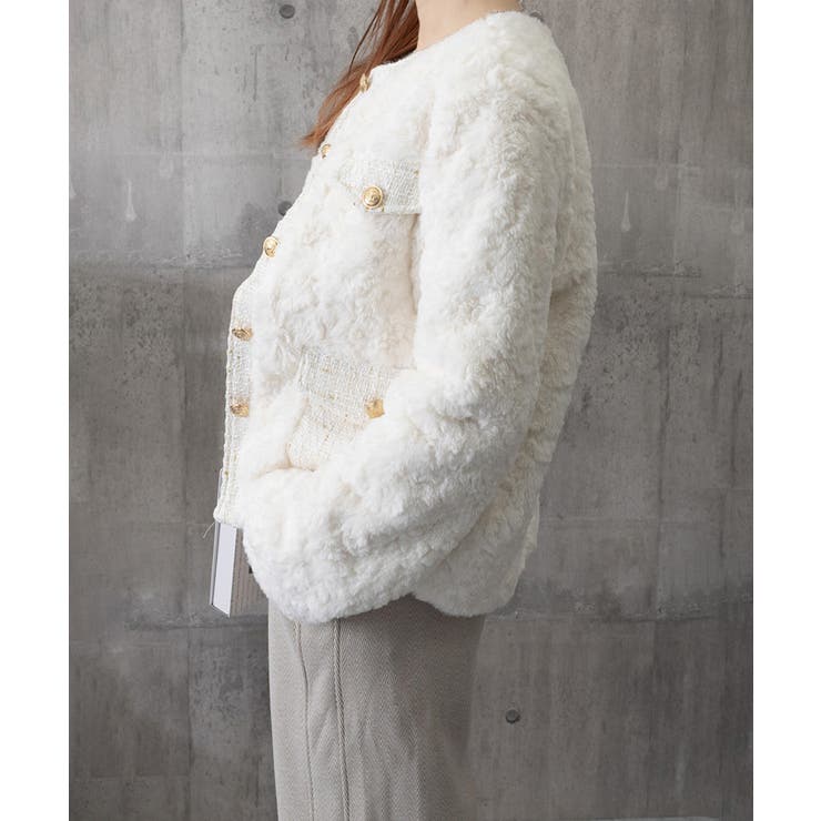 中綿入りファージャケット秋冬ボアアウター | SUNSHINE CLOSET | 詳細画像18 