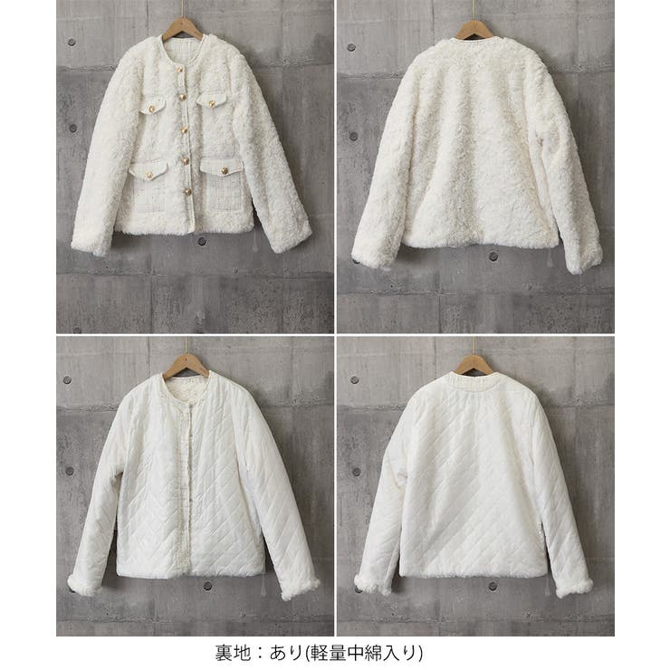 中綿入りファージャケット秋冬ボアアウター | SUNSHINE CLOSET | 詳細画像20 