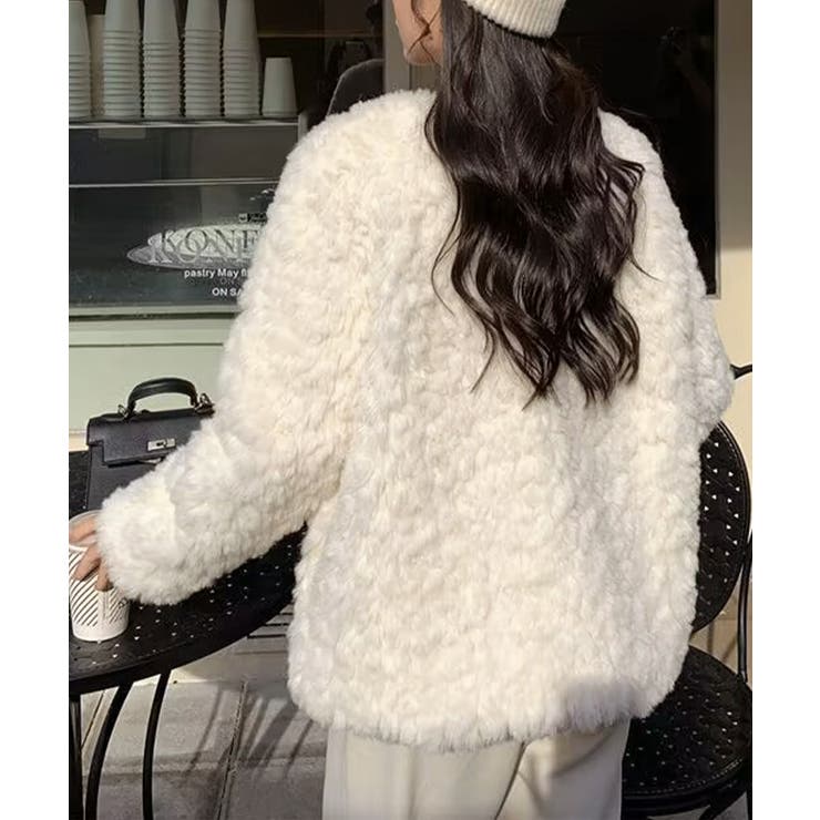 中綿入りファージャケット秋冬ボアアウター | SUNSHINE CLOSET | 詳細画像4 