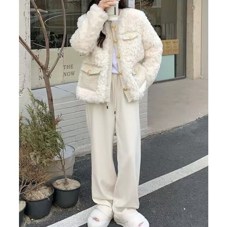 中綿入りファージャケット秋冬ボアアウター | SUNSHINE CLOSET | 詳細画像5 