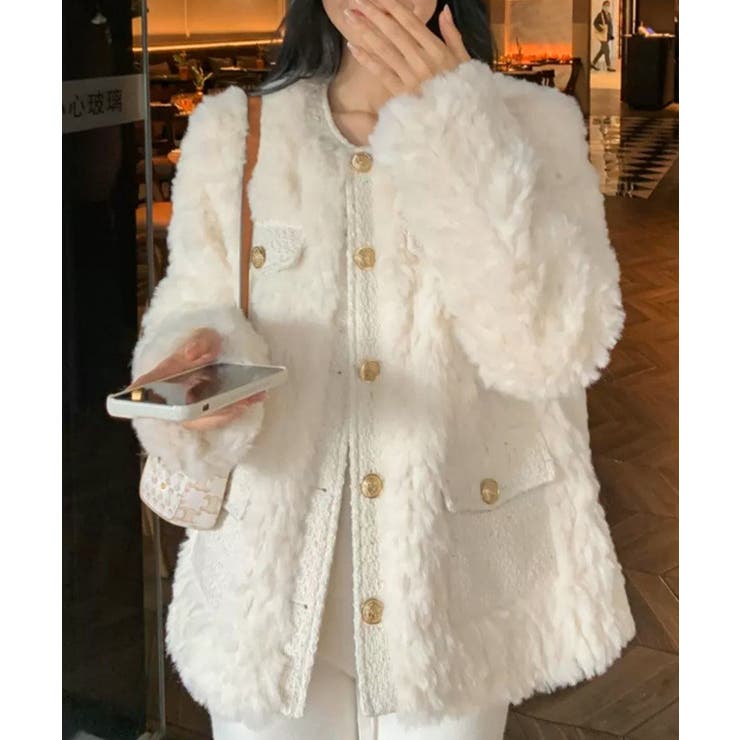 中綿入りファージャケット秋冬ボアアウター | SUNSHINE CLOSET | 詳細画像6 