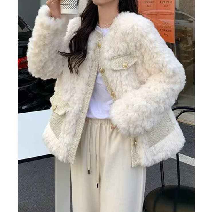 中綿入りファージャケット秋冬ボアアウター | SUNSHINE CLOSET | 詳細画像9 