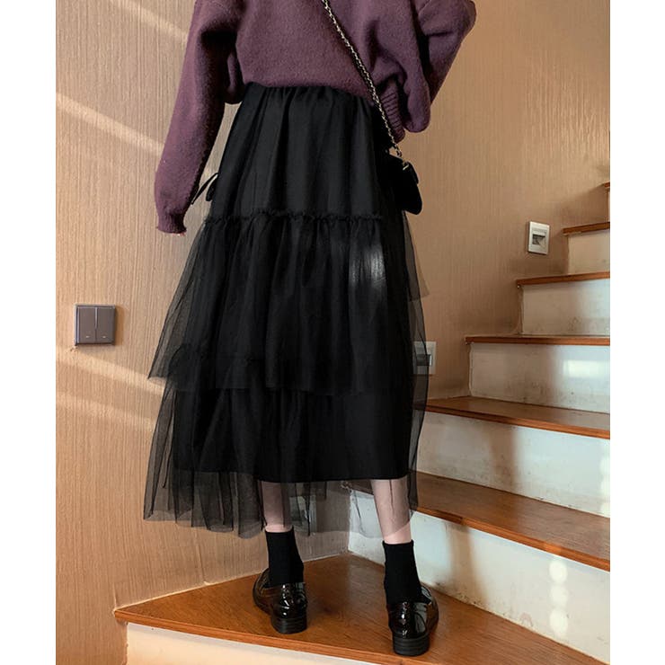 ティアードスカートロングチュールスカート | SUNSHINE CLOSET | 詳細画像3 