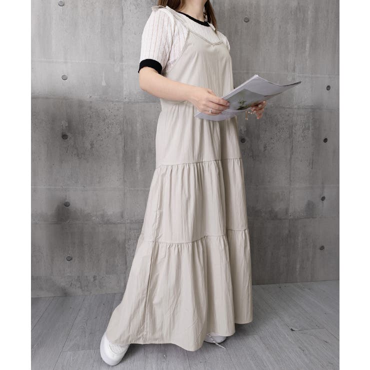 Aラインワンピースレディース 体型カバー ショルダーリボンロングワンピ | SUNSHINE CLOSET | 詳細画像21 