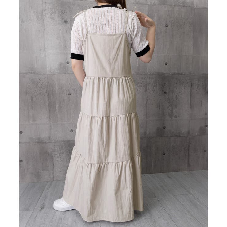 Aラインワンピースレディース 体型カバー ショルダーリボンロングワンピ | SUNSHINE CLOSET | 詳細画像22 