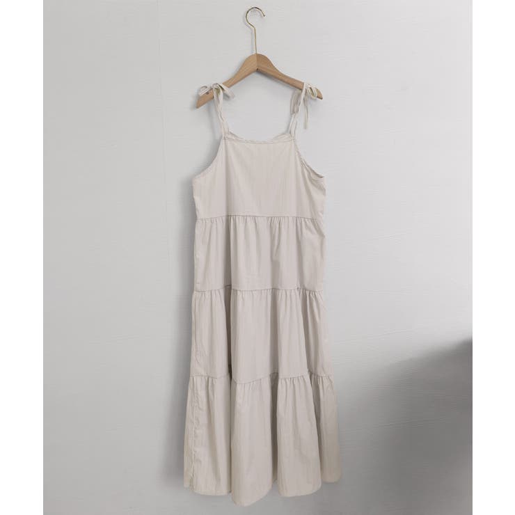Aラインワンピースレディース 体型カバー ショルダーリボンロングワンピ | SUNSHINE CLOSET | 詳細画像24 