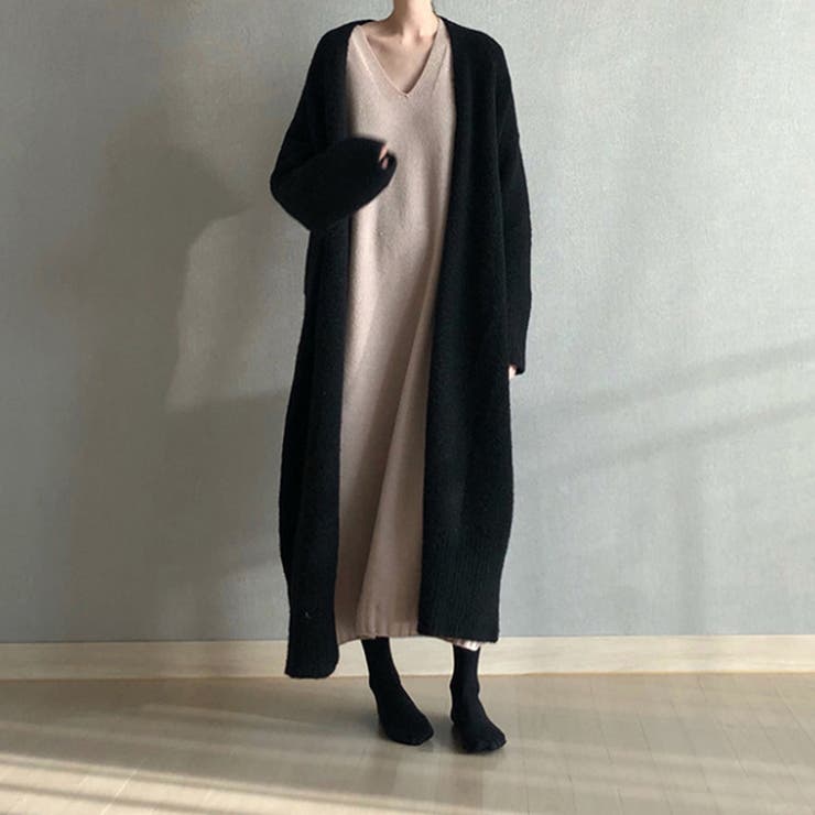 ロング ニットカーディガン レディース[品番:AGCW0006202 ロング ニットカーディガン レディース[品番:AGCW0006202