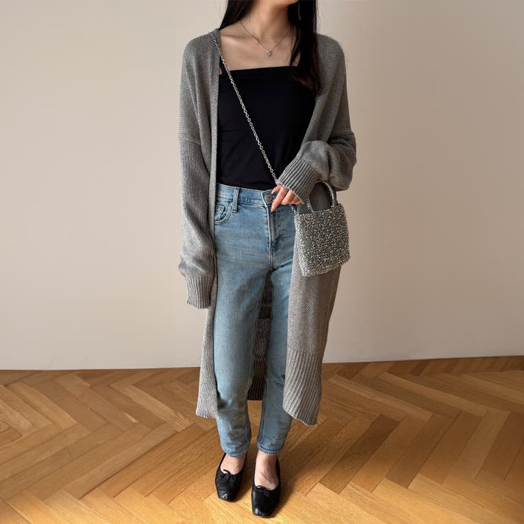 ロング ニットカーディガン レディース[品番:AGCW0006202 ロング ニットカーディガン レディース[品番:AGCW0006202