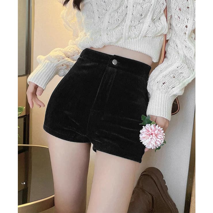 コーデュロイショートパンツ秋冬短パン脚長 | SUNSHINE CLOSET | 詳細画像2 