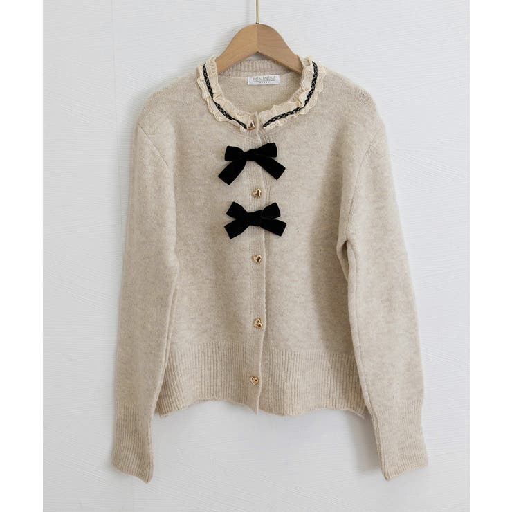 襟レースニットカーディガンリボントップス | SUNSHINE CLOSET | 詳細画像18 