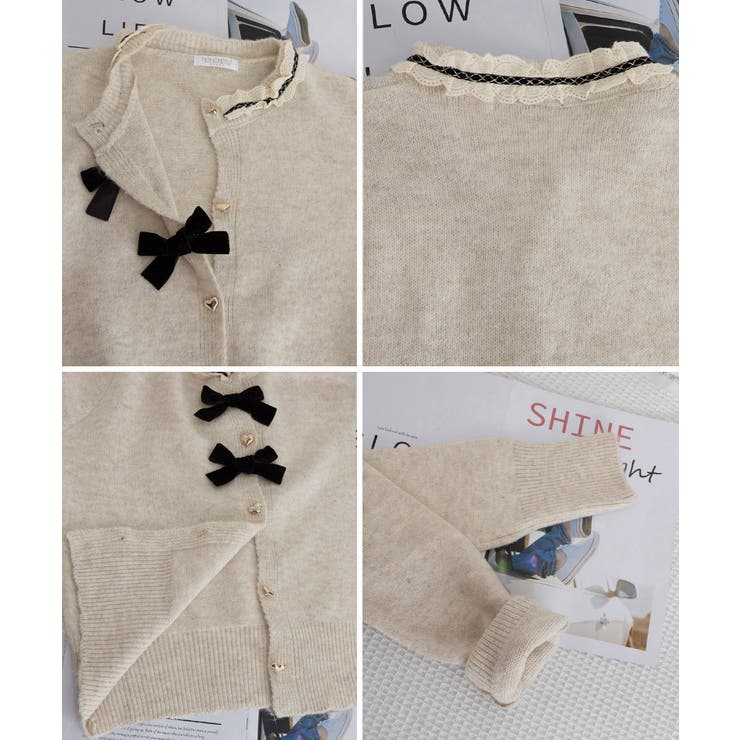 襟レースニットカーディガンリボントップス | SUNSHINE CLOSET | 詳細画像21 