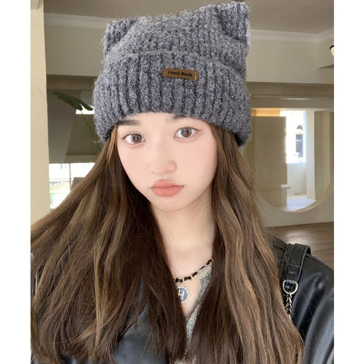 猫耳ビーニー リブニット帽子 レディース | SUNSHINE CLOSET | 詳細画像11 