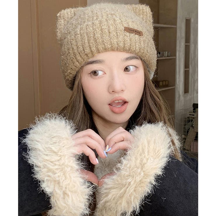 猫耳ビーニー リブニット帽子 レディース | SUNSHINE CLOSET | 詳細画像7 