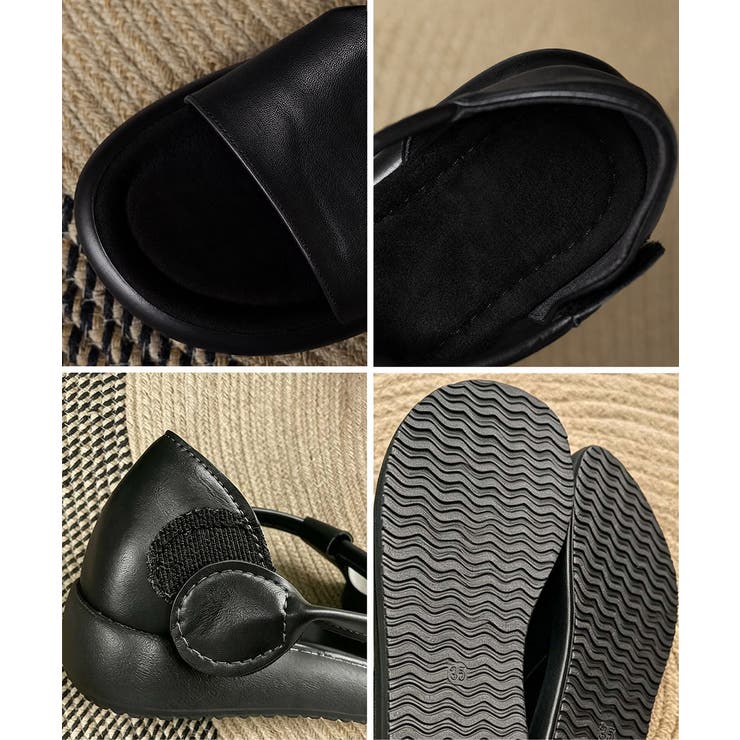 ヴィンテージ風 柔らかフラットグルカミュール軽量 オープントゥコンフォートシュー… | SUNSHINE CLOSET | 詳細画像26 