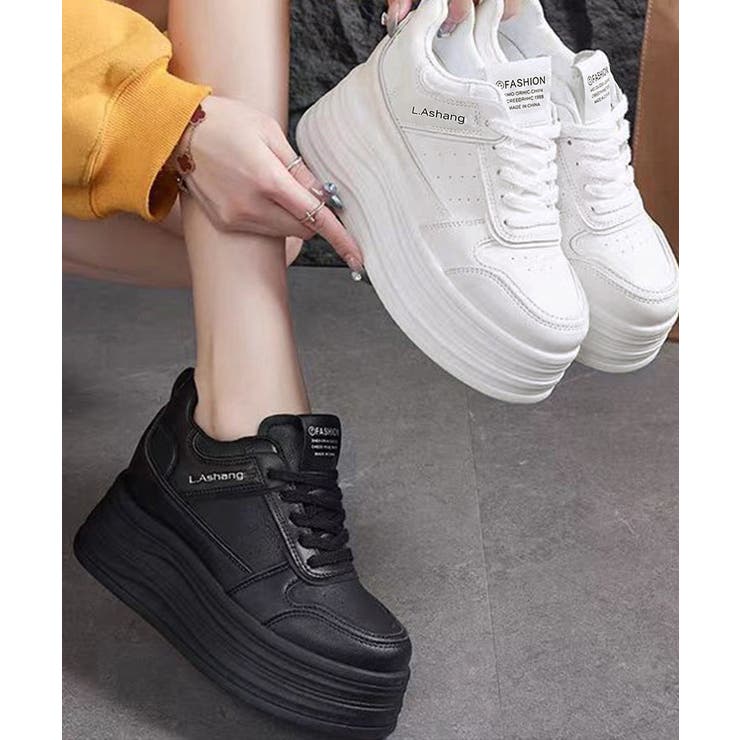 歩きやすいレースアップシューズ美脚 履きやすいローカットスニーカー快適 通勤通学… | SUNSHINE CLOSET | 詳細画像12 