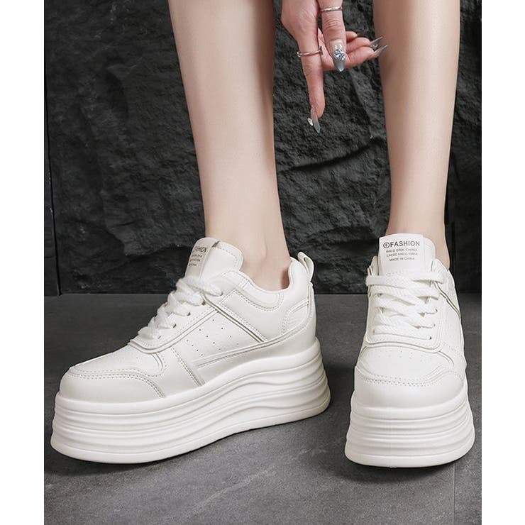 歩きやすいレースアップシューズ美脚 履きやすいローカットスニーカー快適 通勤通学… | SUNSHINE CLOSET | 詳細画像2 