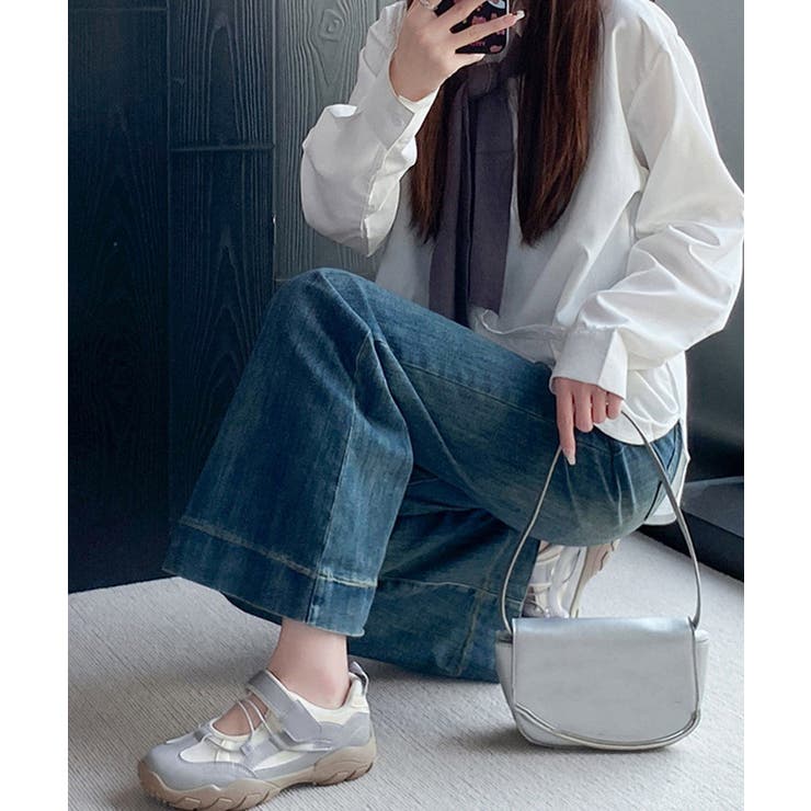 レディース 軽量スポーツスニーカー韓国風 ストラップスニーカー美脚脚長 | SUNSHINE CLOSET | 詳細画像11 