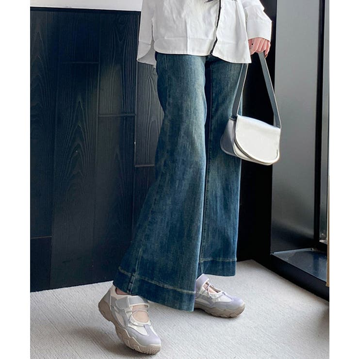 レディース 軽量スポーツスニーカー韓国風 ストラップスニーカー美脚脚長 | SUNSHINE CLOSET | 詳細画像12 