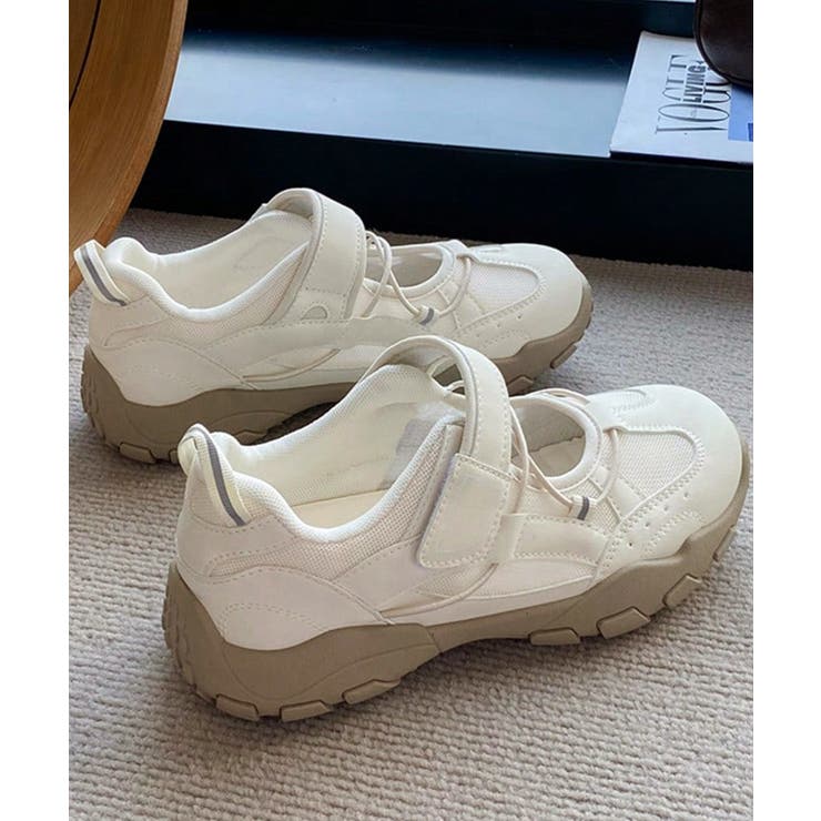 レディース 軽量スポーツスニーカー韓国風 ストラップスニーカー美脚脚長 | SUNSHINE CLOSET | 詳細画像16 