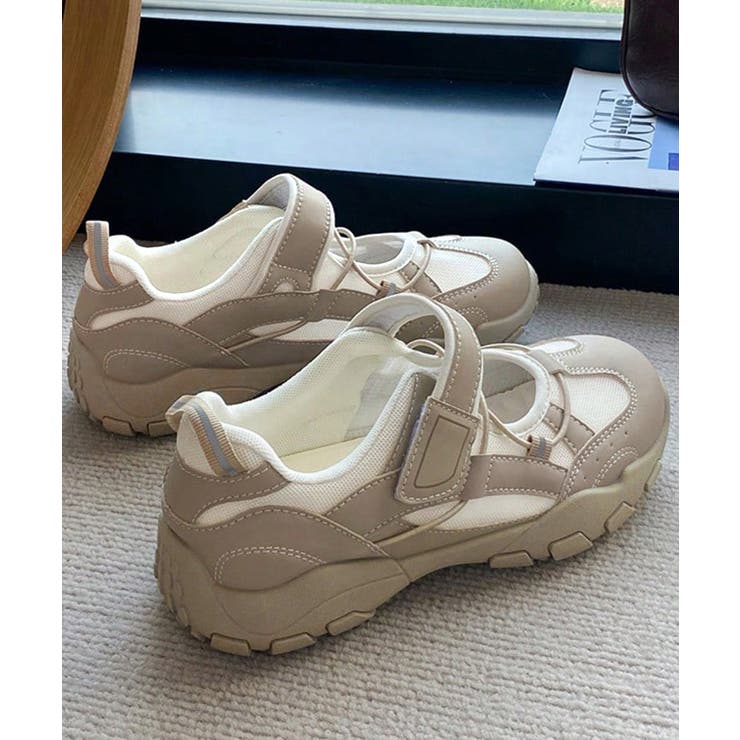 レディース 軽量スポーツスニーカー韓国風 ストラップスニーカー美脚脚長 | SUNSHINE CLOSET | 詳細画像19 