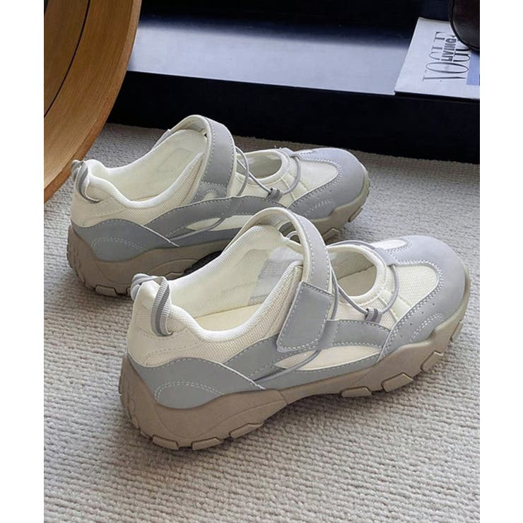 レディース 軽量スポーツスニーカー韓国風 ストラップスニーカー美脚脚長 | SUNSHINE CLOSET | 詳細画像21 