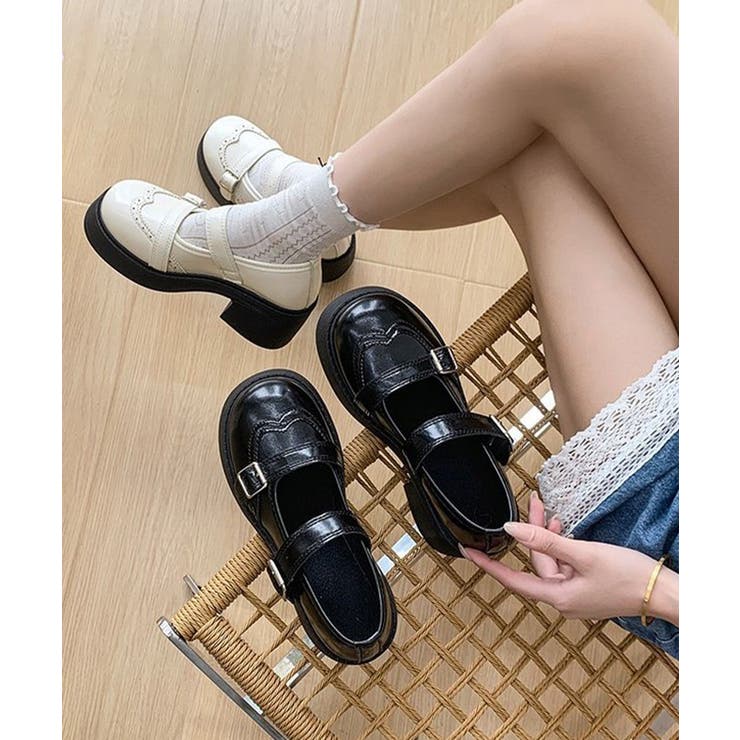 クラシカルストラップローファー バレエコアガーリーシューズ量産型 韓国風美脚見え… | SUNSHINE CLOSET | 詳細画像11 